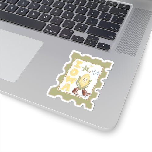 Iowa Stamp Sticker - Corn Star Stamp
