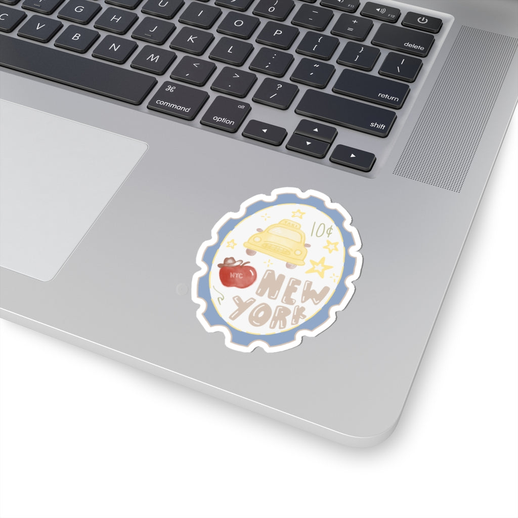 New York Sticker – Big Apple Taxi Stamp