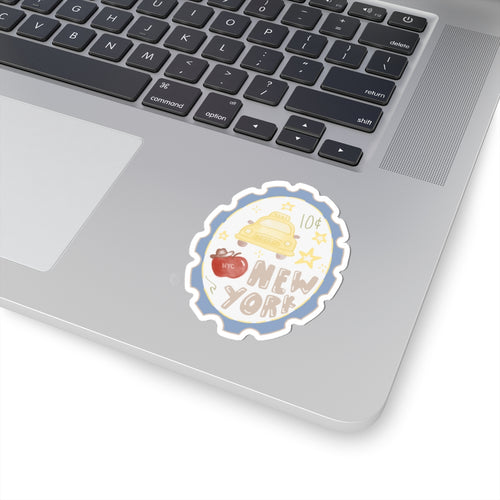 New York Sticker – Big Apple Taxi Stamp