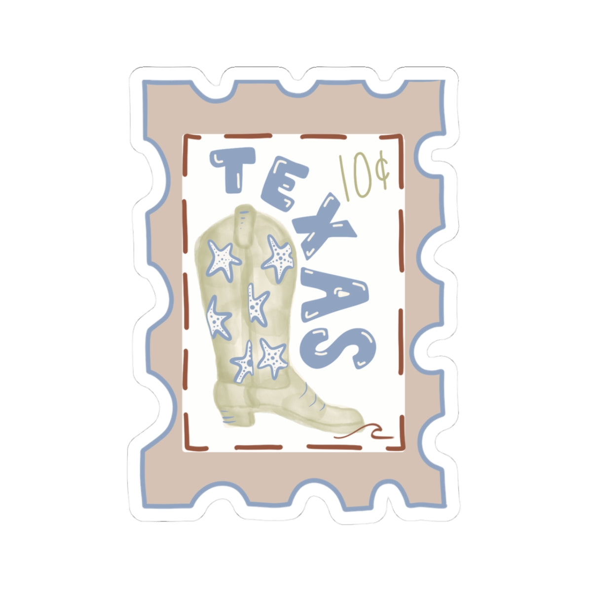 Texas Stamp Sticker - Starry Boot Stamp