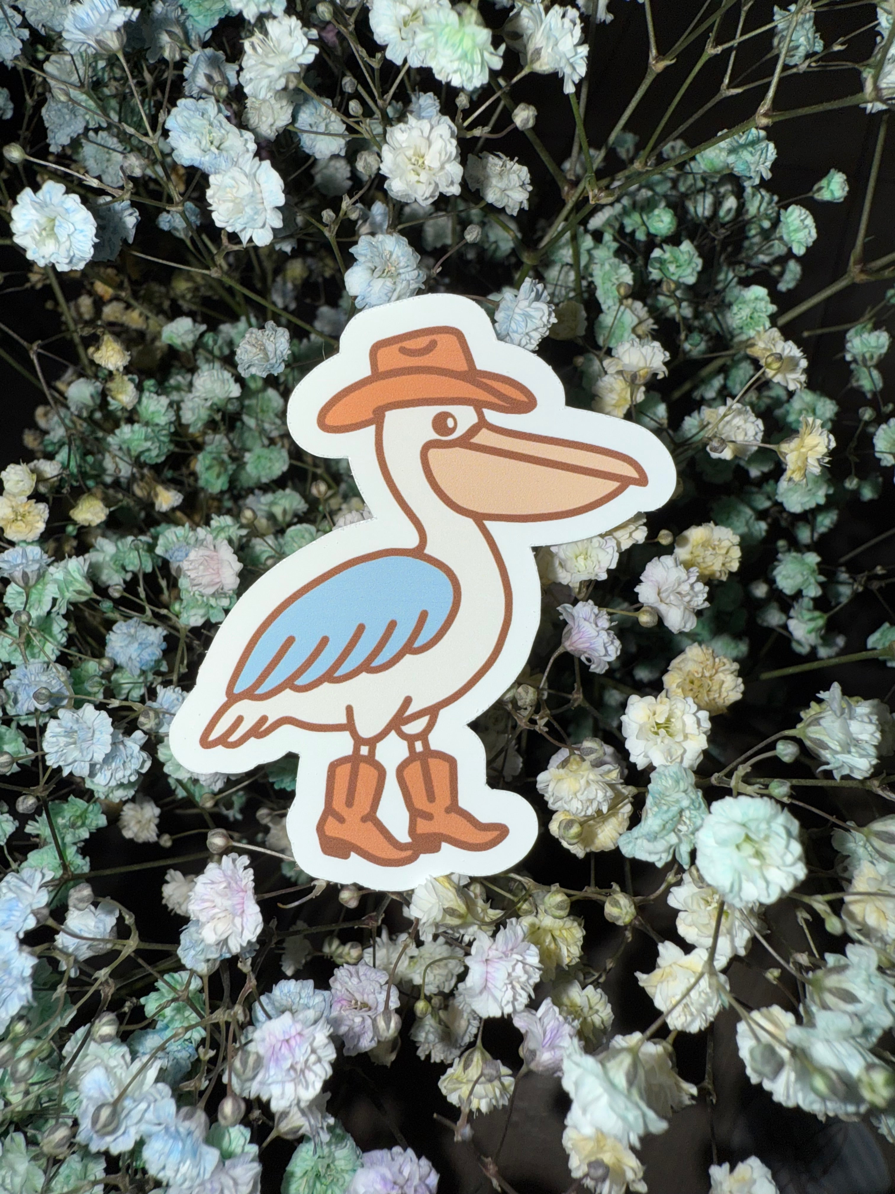 Saddle & Shore Sticker - Cowboy Pelican