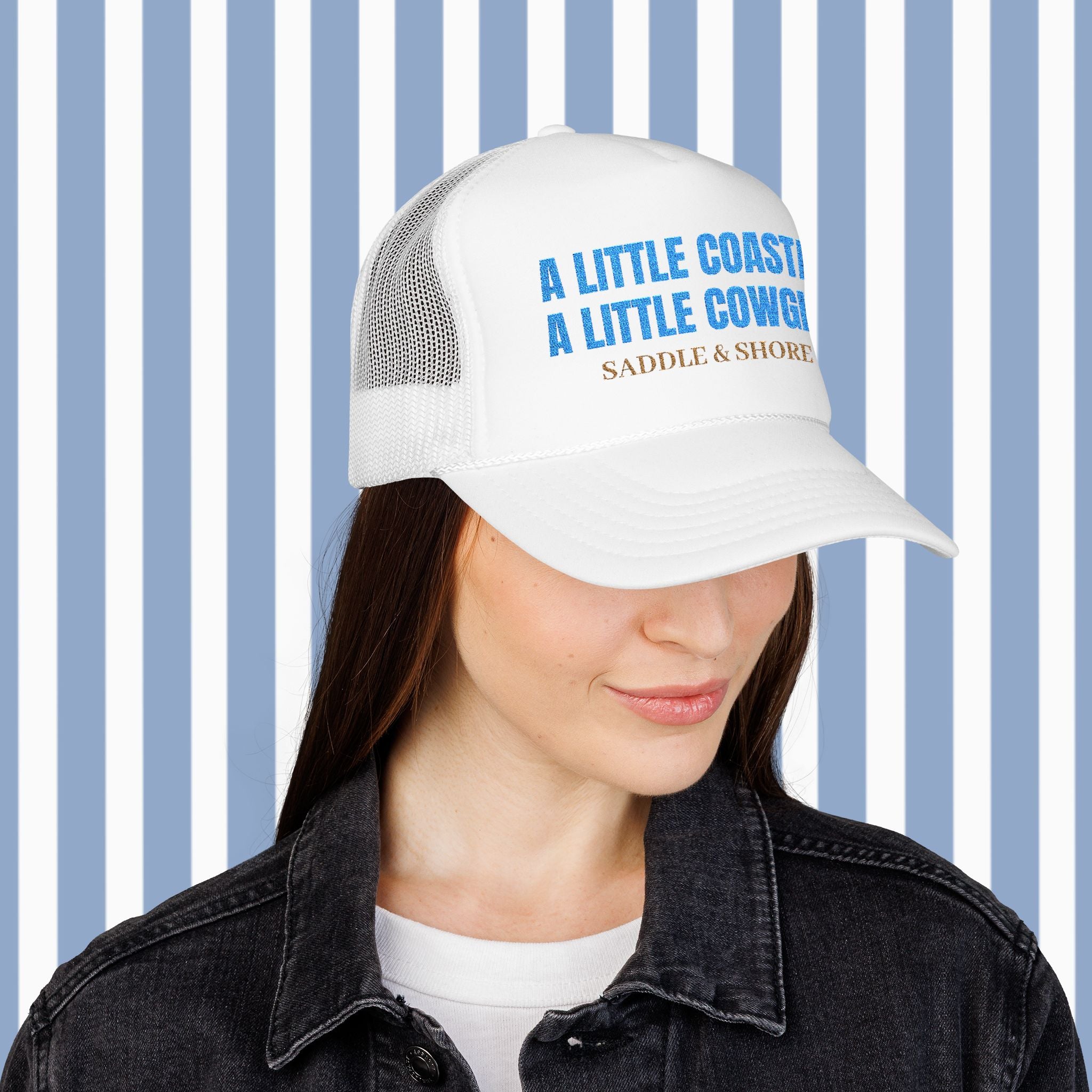 Saddle & Shore Foam Trucker - Coastal Cowgirl