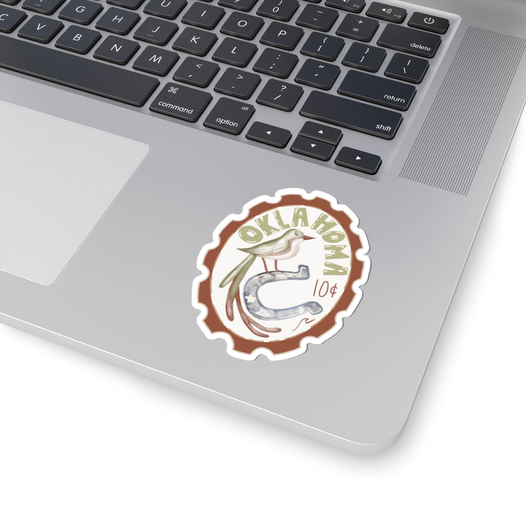Oklahoma Stamp Sticker - Scissor-Tail Stamp