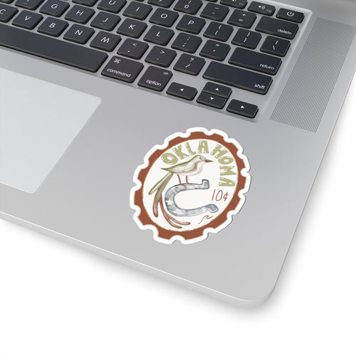 Oklahoma Stamp Sticker - Scissor-Tail Stamp