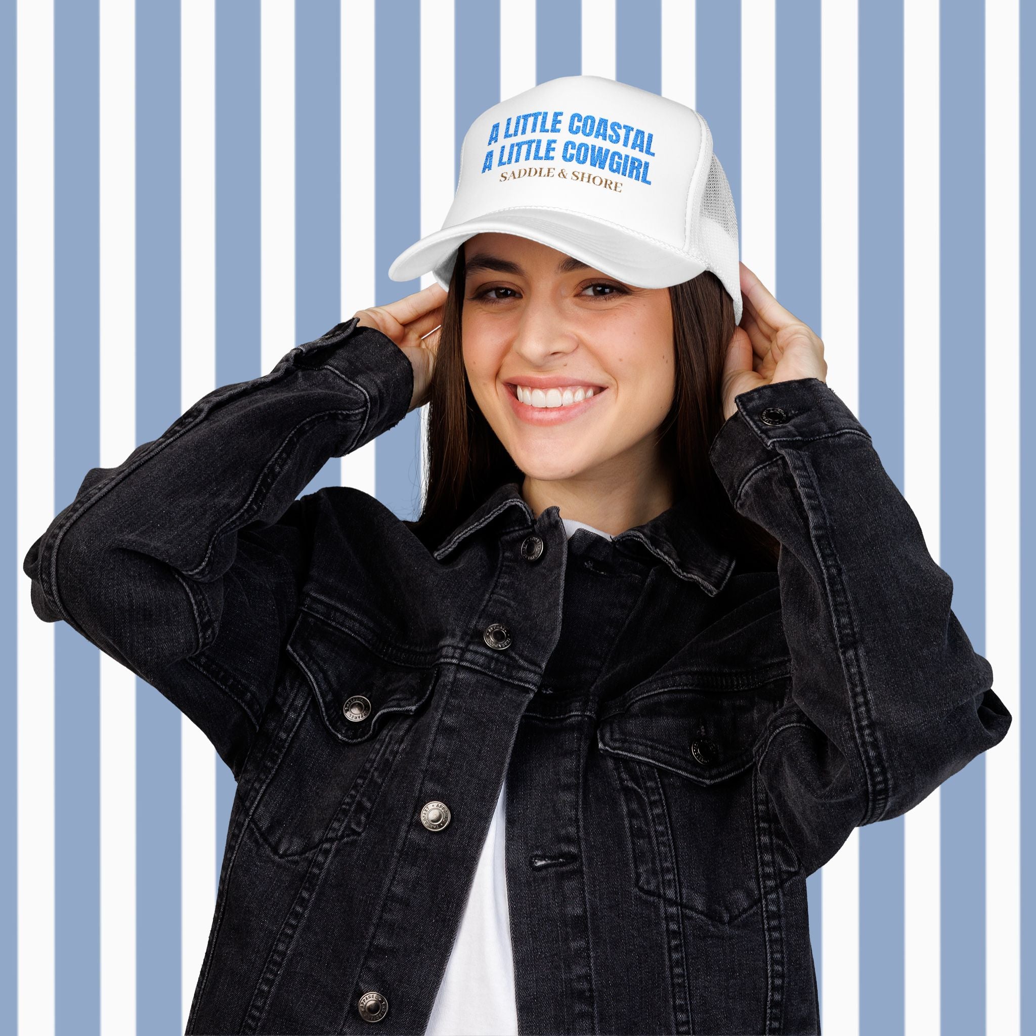 Saddle & Shore Foam Trucker - Coastal Cowgirl